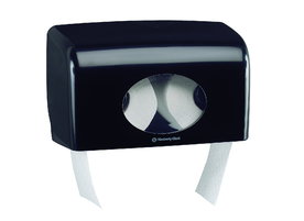 Дозатор Kimberly - Clark Professional ® AQUARIUS* двоен за тоалетна хартия на ролка, черен, 7191