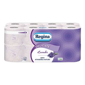  Regina Тоалетна хартия Lavender, целулоза, трипластова, 135 къса, 16 броя