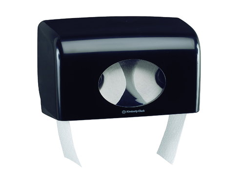 Дозатор Kimberly - Clark Professional ® AQUARIUS* двоен за тоалетна хартия на ролка, черен, 7191