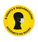 Самозалепващ етикет, пиктограма, Задължително носенето на маски, ø 11 cm